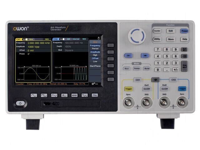 Generator de Funcții 35MHz LCD 7&quot; 2 Canale