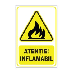 Indicator de avertizare Atenție! Inflamabil foto