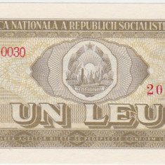 ROMANIA RSR 1 leu 1966 UNC