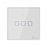 Intrerupator Smart cu Touch WiFi + RF 433 Sonoff T2 EU TX, (3 canale), Generic