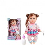 Papusa interactiva, cu Doua Cozi, LunaBebe Drink Wet Baby, 35 cm