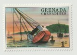 Grenada Grenadines 1974 &bdquo;Nave și Ambarcațiuni Locale - Goeletă la Carenat &icirc;n Carriacou (Careened Schooner, Carriacou)&rdquo; MNH - Cod: -TW1