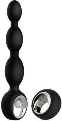 Vibrator Dione Midnight Magic, Remote Control, 12 Moduri Vibratii, Silicon, USB, Negru, 21.8 cm foto