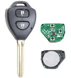 Cheie auto completa cu telecomanda Techstar compatibila cu Toyota RAV4, Corolla, Yaris, 2 butoane, 433 MHz, chip 4D67 / 72G, B41TA / B42TA, lama TOY43