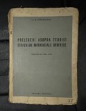 I. G. Petrovschi - Prelegeri asupra teoriei ecuatiilor diferentiale ordinare