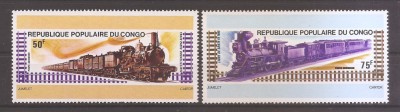 Congo 1975 - Istoria căilor ferate, MNH foto