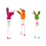 JUCARIE PENTRU PISICI FLAMINGO BOBINA CU FULGI CULORI DIVERSE 17x3 CM