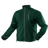 Jacheta Fleece Verde Marimea S NEO, 300 g/mp, 3 Buzunare cu Fermoar, Polar Termic Lucru Barbati
