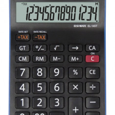 Calculator De Birou, 14 Digits, 176 X 112 X 13 Mm, Dual Power, Sharp El-145tbl - Negru