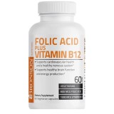 Acid Folic 800 mcg cu Vitamina B12 1000 mcg 60 capsule Bronson, Bronson Laboratories