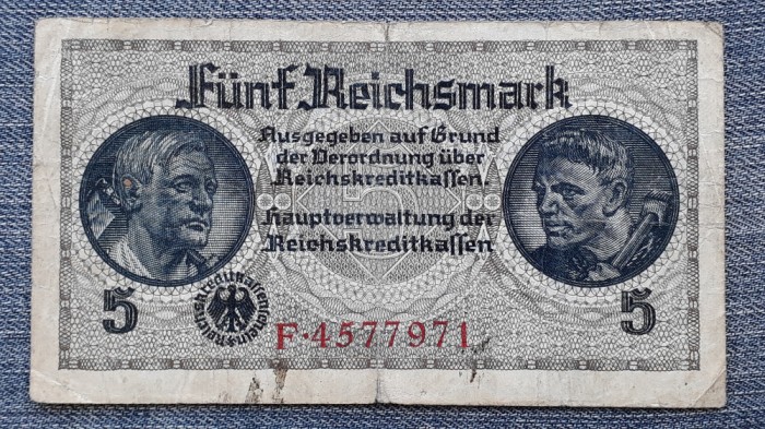 5 ReichsMark ND (1940-1945) Germania / mark seria 4577971