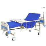 Pat de spital rabatabil profesional medical cu saltea, 4 secțiuni, suport 200 kg, reglare spate și picioare, suport perfuzie - Dr.Denis&trade;