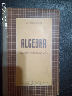 Algebra-manual pentru clasa a IX-a-Gh.Dumitrescu foto