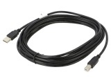 Cablu USB 2.0 A la B, 5m, negru, aurit