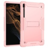 Husa pentru Samsung Galaxy Tab S8 Ultra / S9 Ultra + Folie - Techsuit Rugged TabShell - Rose Gold