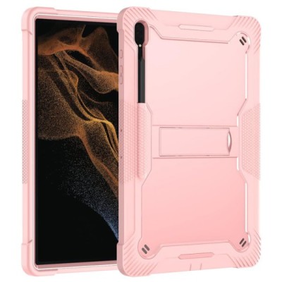 Husa pentru Samsung Galaxy Tab S8 Ultra / S9 Ultra + Folie - Techsuit Rugged TabShell - Rose Gold foto