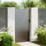 vidaXL Poartă de grădină Negru 105 x 200 cm Oțel vopsit &icirc;n pulbere