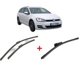 Cumpara ieftin Set 3 stergatoare Volkswagen GOLF VII Variant (BA5, BV5) din 2013 - 2021, pentru parbriz si luneta fata si spate auto, Bosch Aerotwin, din cauciuc sil