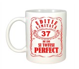 Cana alba personalizata, Editie Limitata 37 ani, INOVATIX&reg;. 330ml, Oem