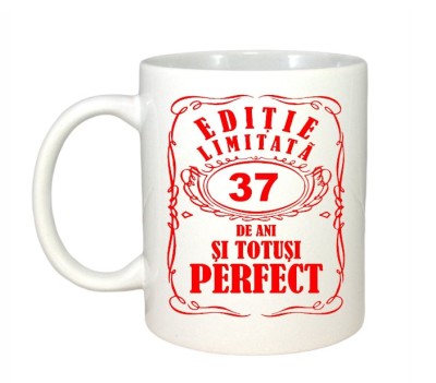 Cana alba personalizata, Editie Limitata 37 ani, INOVATIX&amp;reg;. 330ml foto