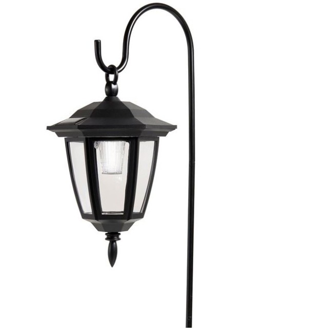 Felinar Decorativ Cu Incarcare Solara, Decoreaza Ineditit Gradina Si Terasa, Metalic, Negru, 59 cm