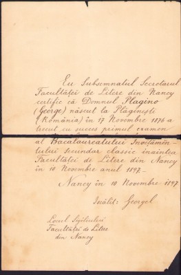 HST A2579N Certificat autentificat, 1897 Jocurile Olimpice, George Plagino foto