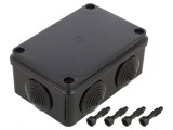 Cutie de Conexiuni IP65 Neagră 80x120x50 mm