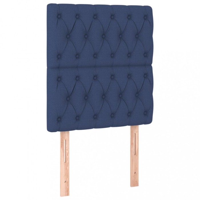 Tablii de pat, 2 buc, albastru, 80x7x78/88 cm, textil