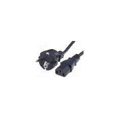 Cablu alimentare AC, 2.5m, 3 fire, culoare negru, CEE 7/7 (E/F) mufa, IEC C13 mama, SCHURTER - 6003.0215