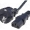 Cablu alimentare AC, 2.5m, 3 fire, culoare negru, CEE 7/7 (E/F) mufa, IEC C13 mama, SCHURTER - 6003.0215