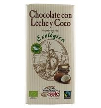 Ciocolata cu Lapte si Cocos Bio Chocolates Sole 100gr Cod: CS316 foto