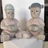 Arta chineza, statuete aducatoare de noroc, lemn