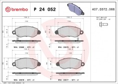 BREMBO P 24 052 PRIME LINE set placute frana,frana disc