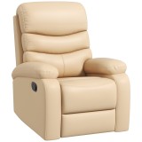 HOMCOM Fotoliu de Relaxare Rabatabil 81x90x105cm Bej | Aosom Romania