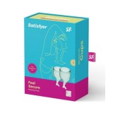 Cupa menstruala, Satisfyer Feel Secure, culoare verde, 1 cutie x 2 buc