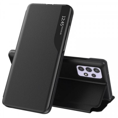 Husa pentru Samsung Galaxy A52s 5G A528 / A52 5G A526 / A52 A525, Techsuit, eFold, Neagra foto