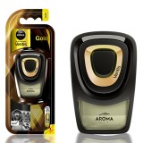 Odorizant auto Aroma Car Aroma Ventis Gold, parfum intens cu parfumuri frantuzesti, evaporare lenta si de lunga durata, elimina mirosurile nedorite