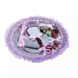 Cumpara ieftin Tavita Turta cu 6 Piese - Inox - 30cm - Roz Deschis - TPT19