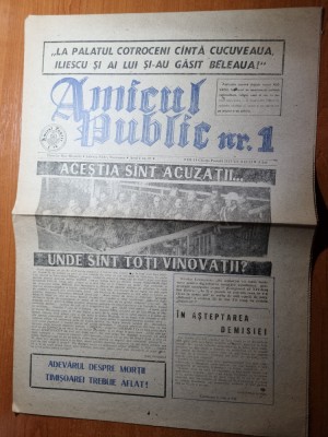 ziarul amicul public nr. 1 - decembrie 1990 foto
