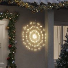 vidaXL Lumini stelare de Crăciun 140 LED-uri, 2 buc., alb cald, 17 cm
