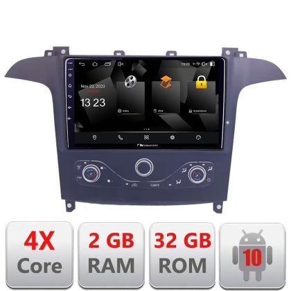 Navigatie Ford S-max 2006-2014 Nakamichi Android Ecran 720P Quad Core 2+32 carplay android auto NAM5230 CarStore Technology