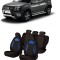 Set huse scaune compatibile Dacia Duster 2010-2017 Piele + Textil (Compatibile cu sistem AIRBAG)