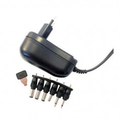 Alimentator universal 220 V, 1 A, Home MW 3K10, tensiune iesire reglabila 3-12 V, 6 conectori Mania Tools foto