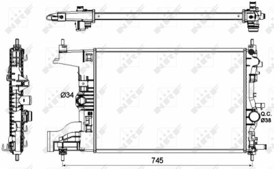 NRF 53148 Radiator, racire motor foto