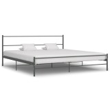 Cumpara ieftin Cadru de pat, gri, 180 x 200 cm, metal