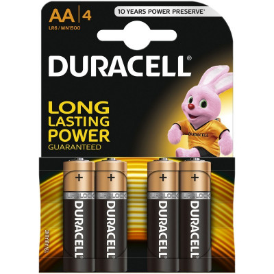 Baterie Alcalina Duracell AA LR6 Set 4 Baterii foto