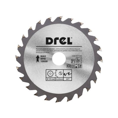 Disc circular vidia, 24 dinti, 115 mm, Drel foto
