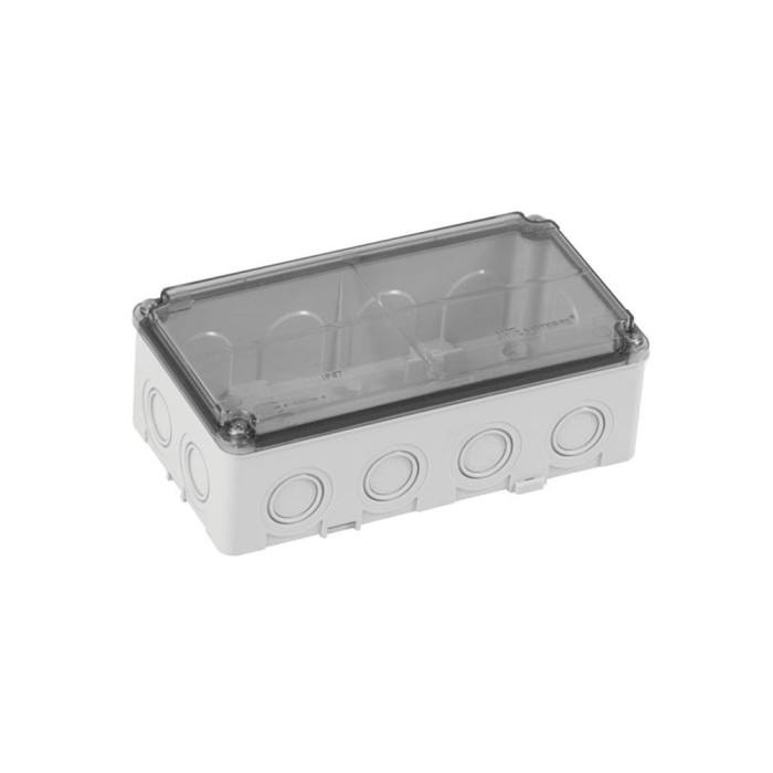 Doza de ramificatie aplicata ABS 150x110x70mm IP67 IK06 transparenta