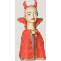Set costum Diavolita Halloween 50 cm, Rosu
