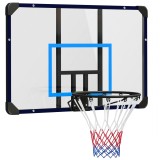 SPORTNOW Coș de Baschet de Perete, Mini Coș de Baschet cu Panou Indestructibil și Cerc din Oțel, 113x61x73 cm, Negru | Aosom Romania